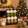 thumbnail image 7 of 12Pcs Flocked Bow Christmas Ball Ornaments 2.36 in Multicolor Shatterproof Hanging Tree Bulbs Set for home Party Decor, 7 of 7