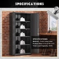 thumbnail image 4 of SOLAURA 71" Metal Garage Storage Cabinet with Locking Doors and Adjustable Shelves for Home, Office(Black), 4 of 8