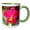 Green/White, variant on 3drose, Orchid - Ee, 11oz Two-tone Red Mug