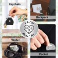 thumbnail image 5 of 1set Pocket Hug Token Long Distance Relationship Keepsake Token Engraved Double Sided Pocket Token Coin Sign with Leather Keychains for Friend Sisters Encouragement Gift 1.2 x 1.2Inch, 5 of 8