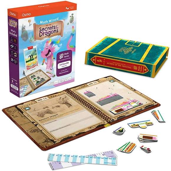 Set Mago de Matemáticas Secretos de los Dragones Osmo 5564535 Aprendizaje Diversión Grados 1-2 Multicolor Unisex Osmo 5564535