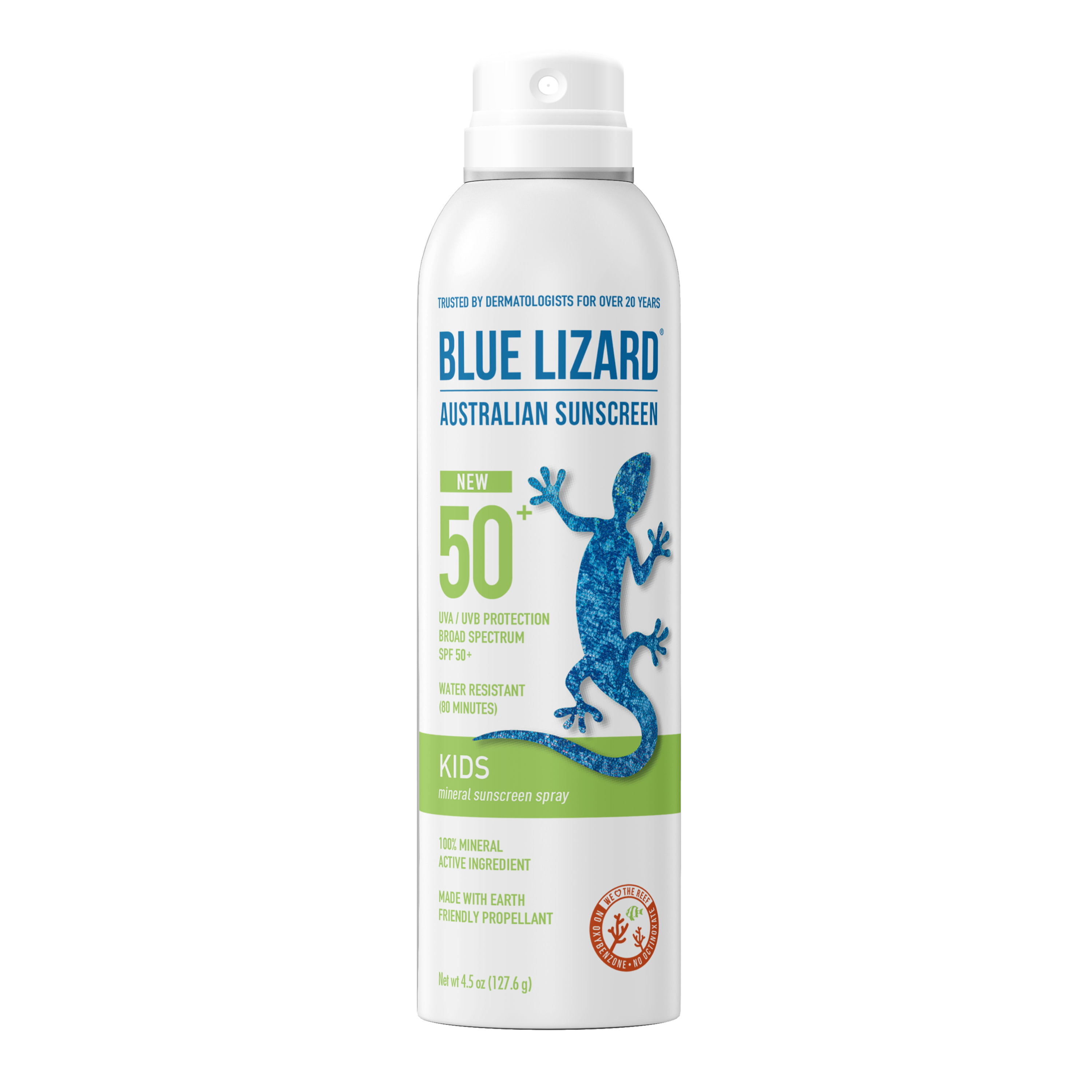 Blue Lizard Australian Mineral Sunscreen Spray, Kids, SPF 50+, 4.5 oz
