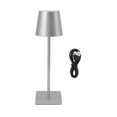 thumbnail image 2 of Lampe Tactile à DEL, Lampe de Table Sans Fil Rechargeable Moderne à Haute Luminosité avec Interrupteur Tactile à Intensité Réglable pour l'Extérieur pour Bar Or,Argent,Noir,Blanc, 2 of 8