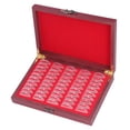 thumbnail image 3 of Coin Box,Coin Holder 50 Pieces Coin Storage Box Wooden Coin Box Remarkable Clarity, 3 of 14