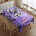 thumbnail image 2 of Purple Lavender Butterfly Scene Rectangle Tablecloth 60"x84",Waterproof Polyester Rectangle Table Cloth, Wipeable Spillproof Polyester Tablecloth for Dining, Camping, Indoor and Outdoor, 2 of 5