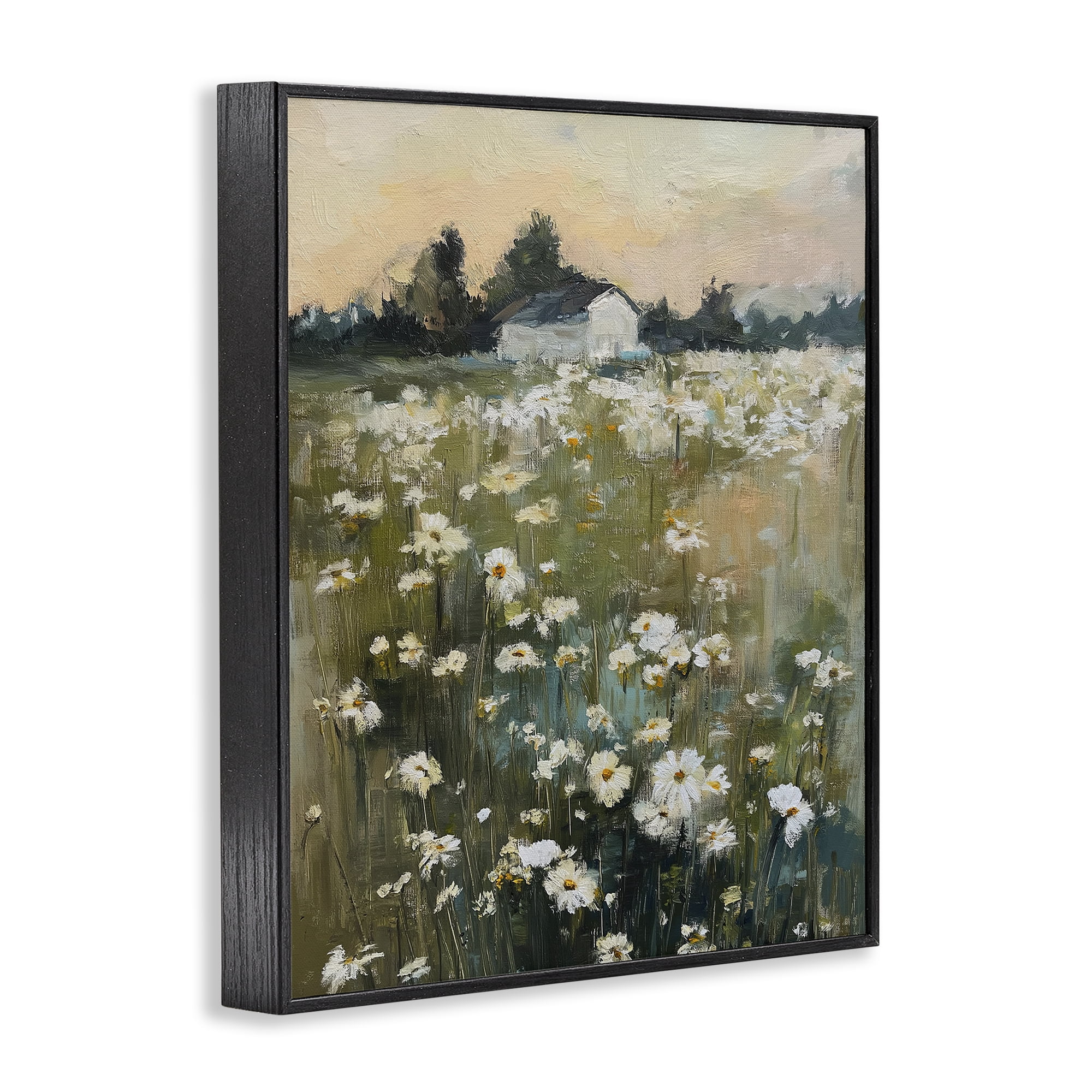 Stupell Industries Expressive Endless Daisies Black Framed Giclee Art, design by Svetlana Aleynikova