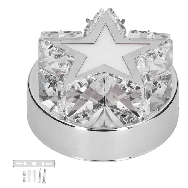 Lámpara de techo de acero inoxidable con forma de estrella de cinco puntas, luz blanca, ideal para estantería, baño, porche, pasillo, cocina.