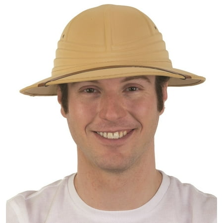 British Foam Pith Helmet Safari Jungle Explorer African Professor Costume Hat