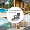 thumbnail image 6 of Patiojoy Adirondack Chair W/Ergonomic Design&Ottoman Outdoor Armchair HDPE chair for Yard&Patio Grey, 6 of 8