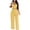 Yellow women's boho matching set a1, variant on Cagogo Women's 2 Piece Outfit V Neck Sleeveless Crop Top Wide Leg Pants Casual Summer Vacation Loose Solid Boho Matching Sets Airport Travel Clothes, Beige M