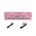 thumbnail image 1 of Teclado electrónico de música digital de piano de 61 teclas Teclado negro Piano eléctrico Regalo para niños con micrófono Instrumento de teclado, rosa, 1 of 5