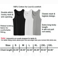3 Pack Men's 100 Cotton Ribbed Plain Tank Tops Athletic AShirts