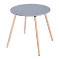 thumbnail image 2 of Topcobe Dining Table, Modern MDF & Metal Kitchen Table for Home Office Furniture, Coffee Table With Round Beech Wood Legs, Gray, 2 of 5