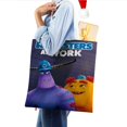 thumbnail image 4 of EGmoda: Monsters at Work Bolso de tela con estampado de lienzo para mujer, bolsa de compras reutilizable y estética, con cremallera interior, regalo para mujer, 35 × 40 cm., 4 of 6