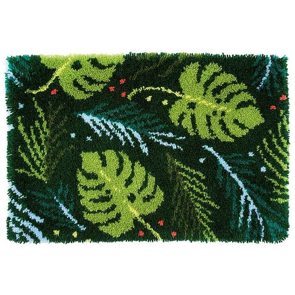 Latch hook rug kit,latch hook cushion kits,Tree And Leaves Latch Hook Rug Kit for Adults Crocheting Carpet Rug Yarn Sofa Cushion Mat Tapestry DIY Carpet Arts Crafts 50×38cm/20*15in