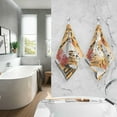 thumbnail image 6 of Nsnder Halloween Pumpkins Bats on Moon Cotton Towel Set 2PCS, Quick Drying Bath Towels, Soft and Breathable Hand Towel WashCloths for Kitchen, Bathroom, Gym, Beach, 6 of 7