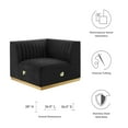 thumbnail image 6 of Modway Conjure Channel Tufted Performance Velvet Left Corner Chair in Gold/Black, 6 of 6