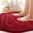 thumbnail image 3 of Extra Thick Bath Linen Rug Set Soft Plush Anti-Slip Bath Mat Water Absorbent Shaggy Polyester for Bathroom Living Room Bedroom Gray 24x36 Inches, 3 of 7