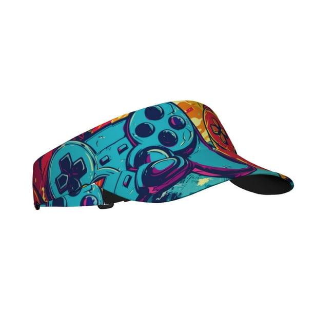 Fotbe Gaming Visera Deportiva con Diseño, Gorra Abierta Ajustable de Algodón para Mujer y Hombre
