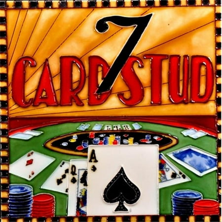 En Vogue B-328 Casino Game - Card Stud - Decorative Ceramic Art Tile - 8 in. x 8 in.