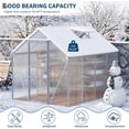 thumbnail image 5 of 6x4 FT Greenhouse Kit for Outdoors – Durable Aluminum Frame, Sliding Lockable Door, Adjustable Roof Vent, Gutter System, Easy Assembly–Original Color, 5 of 9