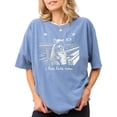 thumbnail image 4 of I Live Here Now Funny Raccoon Football Shirt for Women Game Day Tailgate Tee for Football Mom Blue Jean Shirt Medium, 4 of 7
