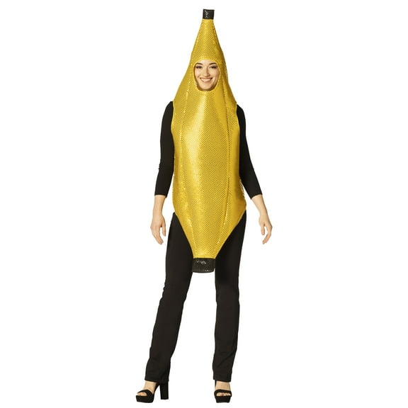 Imposta Costumes Banana Glitzy Ultimate Halloween Costume, Women and Men, Yellow, Adult One Size, 30029-OS