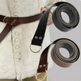 thumbnail image 2 of Retro Medieval Belt Renaissance O-shaped Ring Imitation Leather Fighting Knight Belt Unisex Waistband Clothes Accessories, 2 of 6