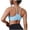 Sky Blue, variant on AKOEE Women's Sports Bra Seamless Stretch Spaghetti Strap Padded Support Crop Top Gym Workout Clothes (XL, Sky Blue)