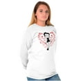 thumbnail image 5 of Betty Boop Heart Love Sassy Cartoon Women's Long Sleeve T Shirt Brisco Brands X, 5 of 6
