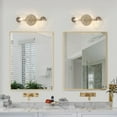 thumbnail image 3 of LNC 17" 2-Light Modern/Contemporary Gold Bathroom Vanity Light with Glass Shade, 3 of 4