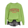 thumbnail image 2 of Sakmal Sweatshirts for Women Green Pumpkin Season Cute Sweatshirts Soft Long Sleeve Shirts, 2 of 5
