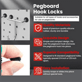 thumbnail image 4 of 100Pcs Pegboard Hook Locks, Peg Board Locks Stoppers Fit for 1/4 Inch Peg Board for Stopping Hooks From Falling Off,100Pcs x pegboard hook locks,Black, 4 of 8