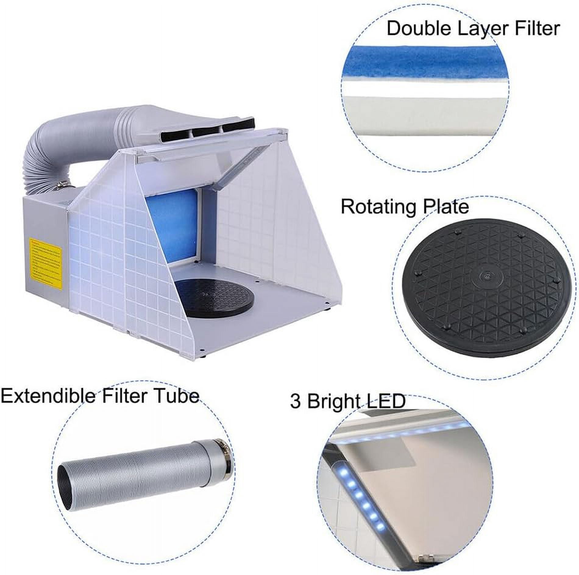 PreAsion Portable Airbrush Paint Spray Booth Kit Portable Spray Paint Booth Kit Portable Paint Professional 110V