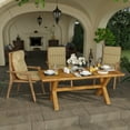 thumbnail image 3 of Jordan Manufacturing 45" x 22" Covert Breeze Multicolor Stripe Rectangular Outdoor Chair Cushion with Ties and Hanger Loop, 3 of 14