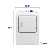 Element 6.7 cu. ft. Front Load Electric Dryer - White (EATDE2767CW)