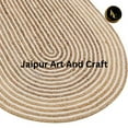 thumbnail image 5 of Jaipur Art And Craft Natural Jute Reversible Oval Area Rug Living Modern Handmade Carpet Rug Size - (12x15 Sq Feet), (144x180 Inches), (360x450 CM), 5 of 5