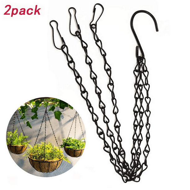 Hanging Basket Chains, 2pcs 20 inch/ 50cm Black Hanging Chains