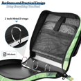 thumbnail image 5 of Haosy 3 Ring Zipper Binder with Shoulder Strap Waterproof Trapper Keeper 2 Inch D-Ring 500 Sheets Capacity, Adorable Green Pumpkin Cat, 5 of 8