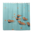 thumbnail image 2 of Yayeee Shower Curtain with Hooks 72"x72" Waterproof Fabric Bathroom Hanging Decor, Capybara Splash, 2 of 5
