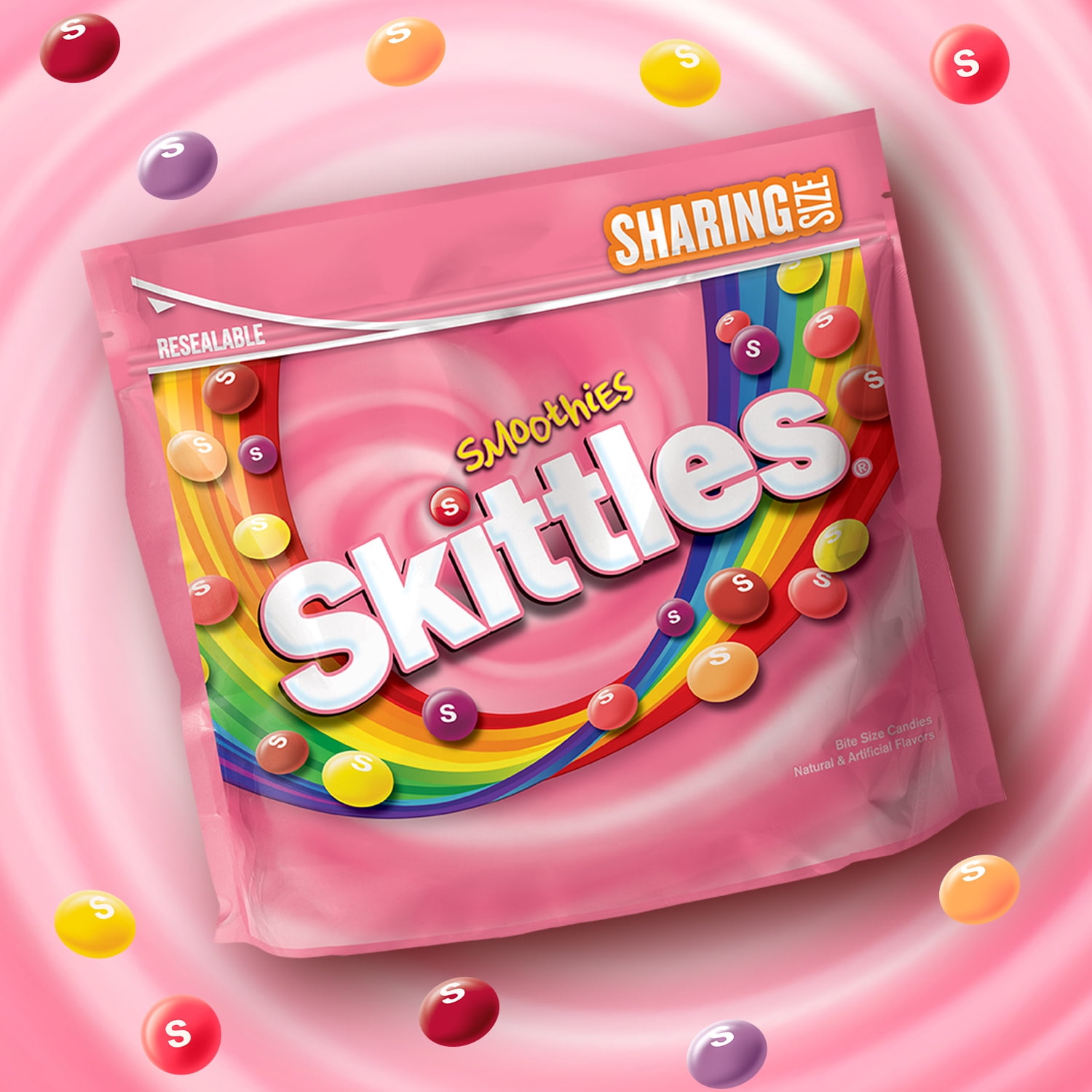 Skittles Smoothies Chewy Candy, Sharing Size - 15.6 oz Bag