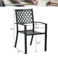 thumbnail image 6 of Sophia & William 2PCS Outdoor Patio Wrought Iron Arm Dining Chairs Metal Stackable Furniture Chairs, Black, 6 of 6