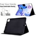 thumbnail image 4 of ELEHOLD Flip Leather Case design for iPad Pro 11 inch 2022/2021/2020/2018 Air 5th/4th 10.9 Card Slots Kickstand Auto Wake/Sleep Function Butterfly Pattern Shockproof Case,A, 4 of 8
