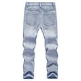 thumbnail image 3 of GYRATEDREAM Boy's Skinny Ripped Jeans Destroyed Distressed Taper Zipper Denim Jeans Pants with Holes, 3 of 7