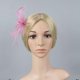 thumbnail image 1 of Feather Mesh Fascinator Pinza de cabellero Boda Ascot Races Tea Party Iglesia Sombrero Rosado Salvador Fascinador, 1 of 8