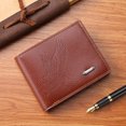 thumbnail image 1 of Cartera delgada para hombre con monedero Cartera minimalista con cremallera Carteras plegables para hombre, 1 of 4