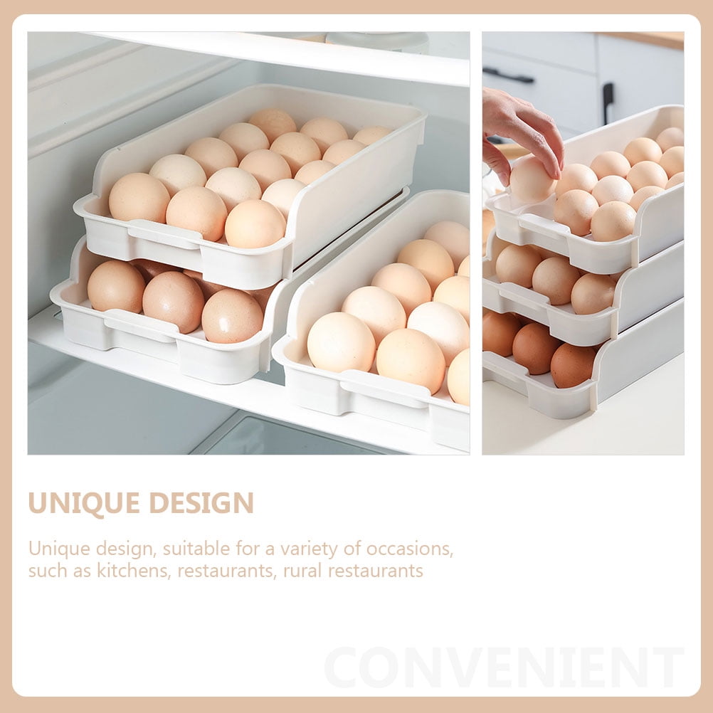 MLINS 6-Pack Refrigerator Drawer Organizers, Convenient Household Fridge Storage Trays, Kitchen Fridge Accessories