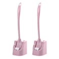 thumbnail image 1 of Monstrate Juego de escobillas de baño de doble cara, 2 uds., accesorios de baño que ahorran trabajo, cepillo de limpieza de esquinas, cepillos de mango Suministros de limpieza para el hogar Rosa Monstrate HA081639-03, 1 of 6