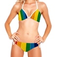 thumbnail image 2 of Bikini Sets for Women Womens Swimsuits Swimsuit for women M Colorful Striped Rainbow Pattern, 2 of 7