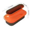 thumbnail image 3 of Shoe Cleaning Brush with Handle | Hard Bristle Scrubber for Sneakers, Leather, Fabric, Laundry | Multipurpose Plastic Tool | Stain Remover | Gray/Green/Orange | 17.5x7.2x6cm | 1 Pack, 3 of 6